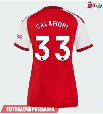Lacne Ženy Futbalové dres Arsenal Riccardo Calafiori #33 2026-27 Krátky Rukáv - Domáci